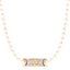 Metal Marble CC Chain Choker Necklace Gold White Gray
