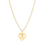 CC Heart Chain Pendant Necklace Gold