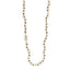 Pearl Grosgrain CC Long Necklace Gold