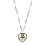 Crystal Heart CC Necklace Gold