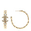 Crystal CC Hoop Earrings Gold