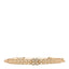 Metal Crystal Bead Chain Link CC Choker Necklace Gold