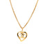 CC Heart Chain Pendant Necklace Gold