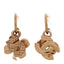Metal Drop No 5 Clover CC Earrings Gold