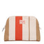 Cotton Stripe Bolide Rayures Rocabar Medium Travel Cosmetic Pouch Feu Naturel