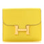 Evercolor Constance Compact Passant Wallet Lime