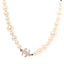 Crystal Pearl CC Short Necklace Gold