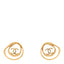 Metal CC Swirl Earrings Gold