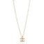 Tweed Effect CC Necklace Gold