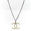 Crystal CC Necklace Silver