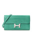 Matte Alligator Constance Long Wallet To Go Vert Jade