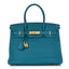 Taurillon Clemence Birkin 30 Turquoise