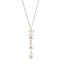 Pearl Crystal CC No 5 Heart Star Pendant Necklace Gold