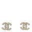 Crystal CC Earrings Silver