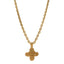 Metal CC Cross Long Pendant Necklace Gold