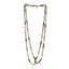 Pearl Star CC Multi Strand Long Necklace Green Gold