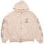 Balenciaga Metal BB Stencil Zip Up Hoodie Cream