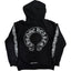 Chrome Hearts Thermal Horseshoe Floral Cross Sleeve Zip Up Hoodie Black/White