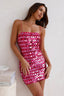 Pink Sequin Mini Dress