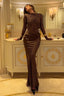 Chocolate Lace Maxi Dress