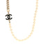 Pearl Resin CC Choker Necklace Gold White Black