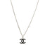 Crystal CC Necklace Silver Black