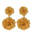 Camellia CC Clip On Drop Earrings Gold