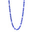 Pearl Beaded Ribbon Necklace Blue