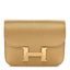 Metallic Chevre Chamkilight Constance Slim Wallet Dore