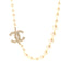 Pearl CC 100th Anniversary Necklace Light Gold