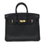 Togo Birkin 25 Black Black