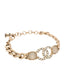 Glass Crystal CC Chain Bracelet Gold