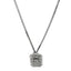 Crystal Strass CC Pendant Necklace Silver