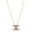 Resin Along The Nile CC Pendant Necklace Gold Purple