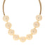 Metal Giant Pearl Choker Necklace Gold White