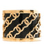 Resin Metal CC Cuff Bracelet Gold Black