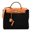 Toile Vache Calfskin Herbag 30 PM Black Natural