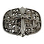 Chrome Hearts Silver Cemetery Cross Belt Buckle