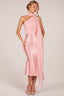 Blush One-Shoulder Mermaid Midi Dress