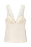 Ivory Satin Lace Bustier Cami Top