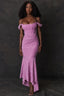 Pink Floral Jacquard Maxi Dress