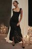 Noir Floral Jacquard Maxi Dress