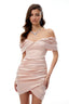 Blush Satin Corset Mini Dress