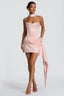 Pink Satin Corset Mini Dress
