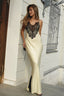 Cream Lace Trim Maxi Dress
