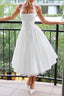 White Halter Corset Midi Dress