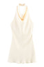 White Satin Slip Mini Dress