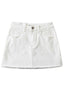 White Denim Mini Skort