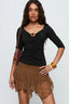 Mocha Lace Mini Skort