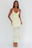 Butter Rose Cascade Maxi Dress
